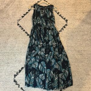 Maison Jules Leaf Patterned Dress